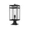 Z-Lite Nuri 1 Light Outdoor Pier Mounted Fixture, Black & Clear 596PHMR-533PM-BK - alternate 1